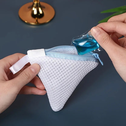 2PCS Zipper Laundry Bags for Socks & Small Items – Corner Design Mesh Laundry Wash Bags, Detergent Compatible
