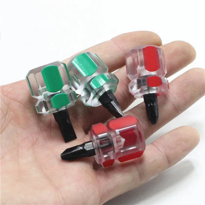 Mini Screwdriver Kit Set – Small Portable Radish Head Precision Repair Tools with Transparent Handle for Car and Electronics