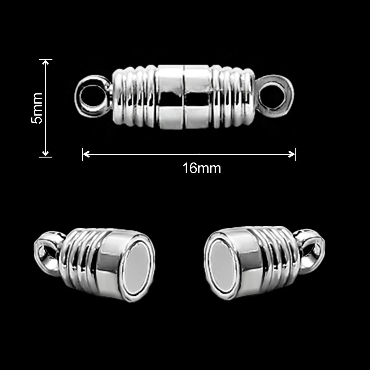 Magnetic Jewelry Clasps - Strong Buckle Connectors with Lobster Clasps for DIY Bracelets, Necklaces & Jewelry Making