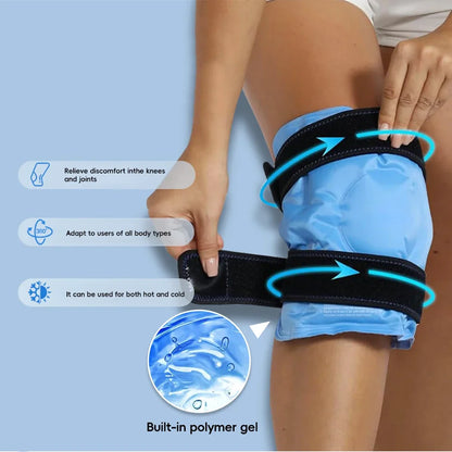 Reusable Gel Knee Ice Pack — Hot & Cold Compress for Knee Pain Relief & Foot Care