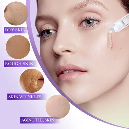BIOAQUA Retinol Vitamin C Serum - 30pcs Hyaluronic Acid Facial Essence for Hydrating and Firming Skin