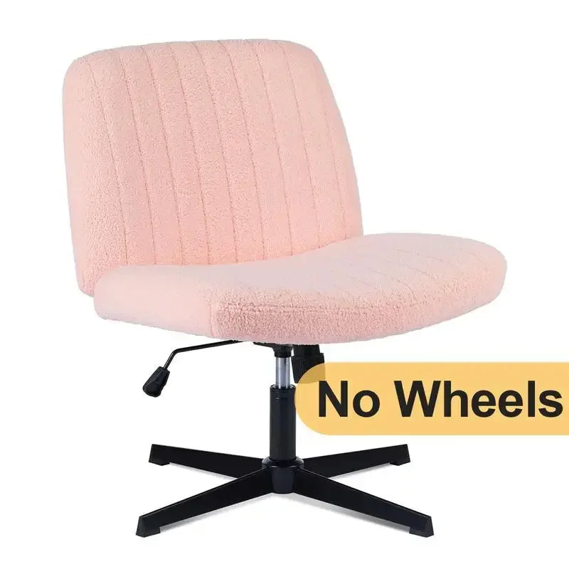 Joyfinity Plus Size Criss Cross Office Chair - Armless Swivel Modern Desk Chair for Home
