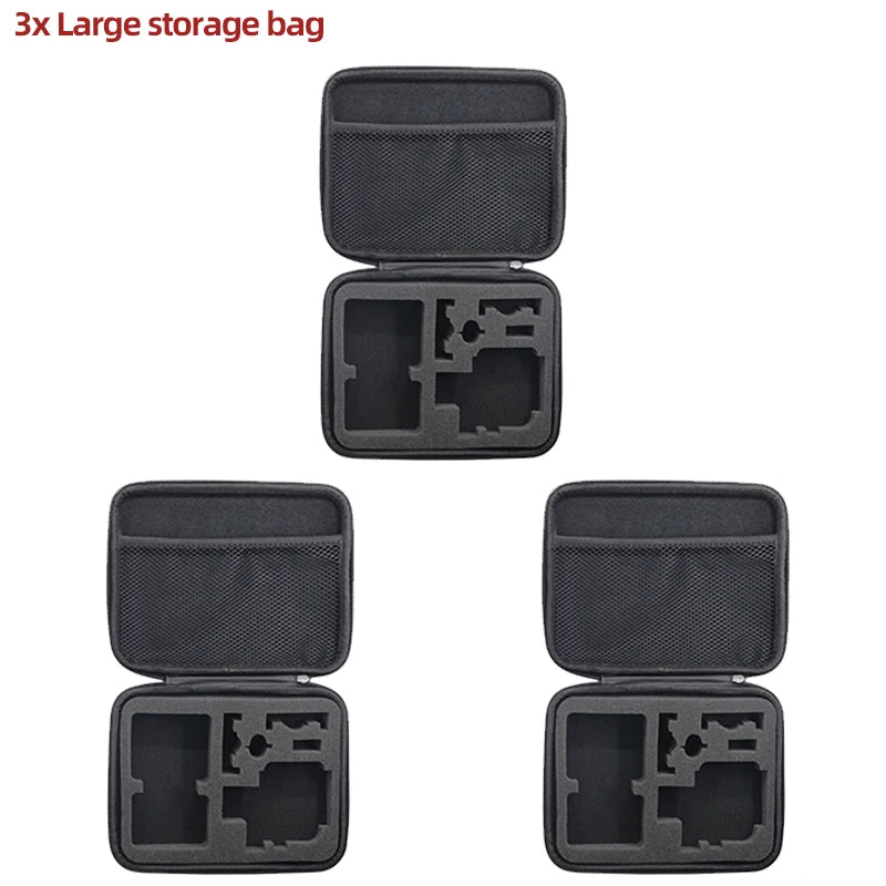 Large Carry Case Storage & Travel Bag for GoPro Hero 13–8, Insta360 X5–X3, DJI Action 5–3, AKASO, SJCAM