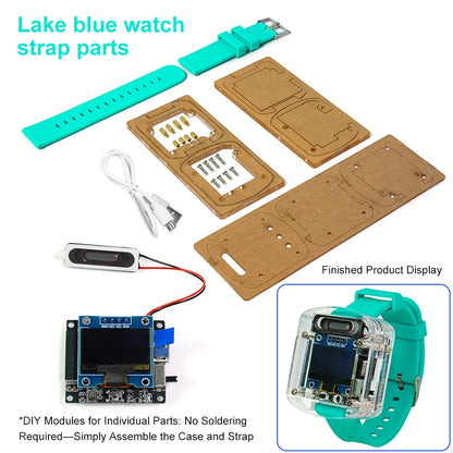 Xiaozhi AI Electronic Voice Watch Kit – ESP32-S3 N16R8 Development Board with OLED Screen for AI Robot