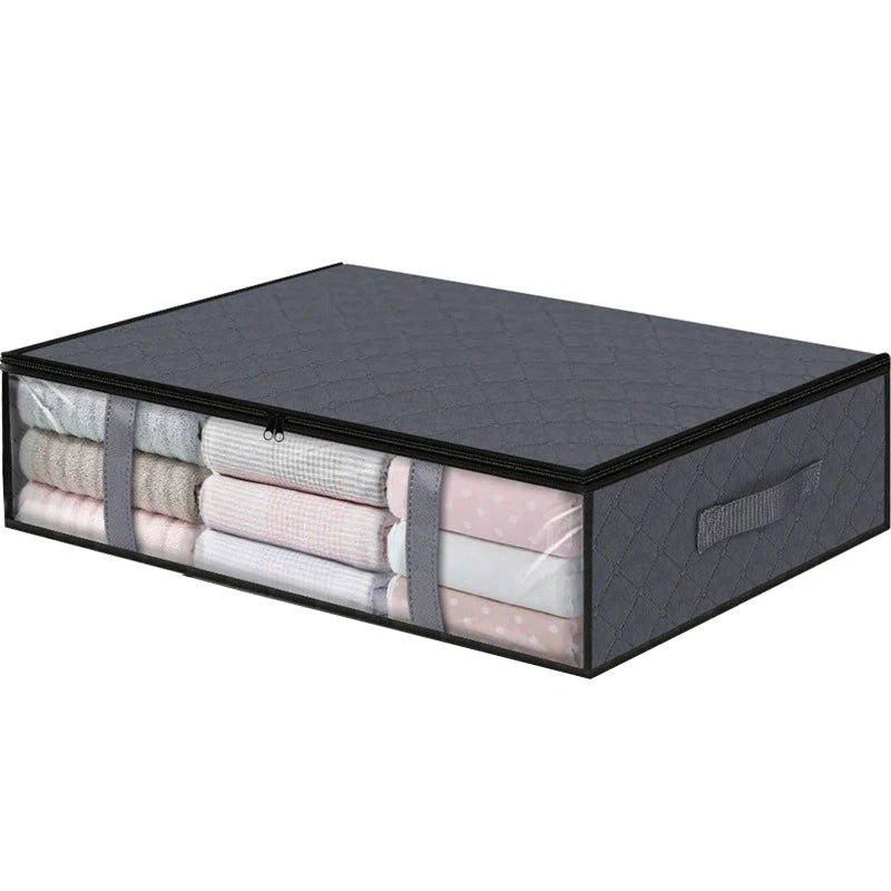 Foldable Underbed Storage Organizer Bag – Large Capacity Dustproof Clothes & Quilt Wardrobe Storage Box