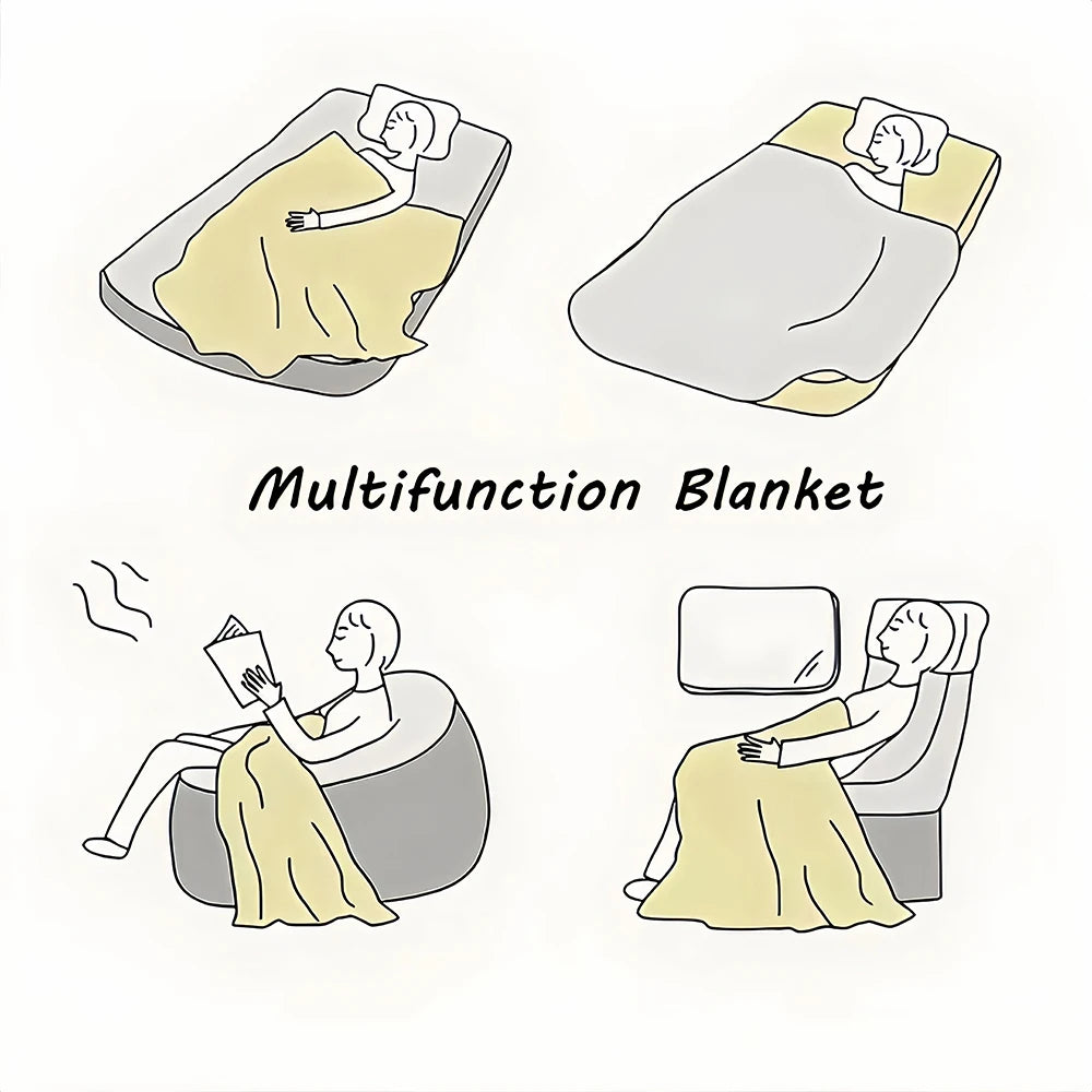Luxury Plush Fashion Blanket – Soft Warm Flannel for Sofa, Bedroom, Office & Travel Gift