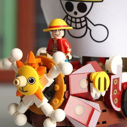 One Piece Thousand Sunny Boat Building Blocks – 1484/432pcs Cartoon Pirate Ship Toy Set for Kids Christmas Gifts