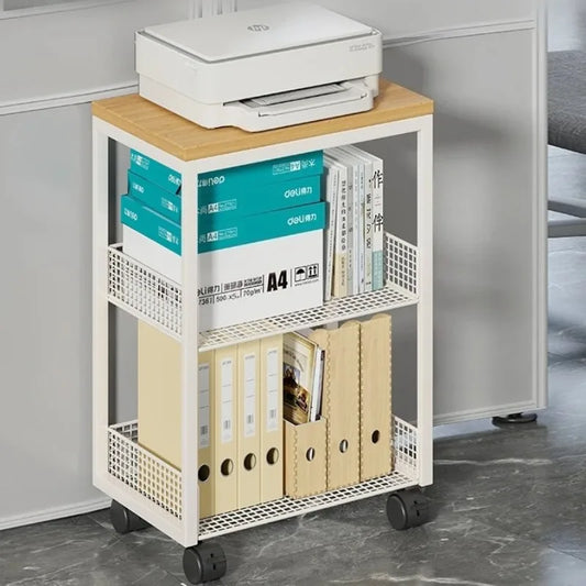 Freestanding Multi-Layer Printer Storage Stand – Desktop Copier Organizer Shelf & Office File Rack Display Cabinet