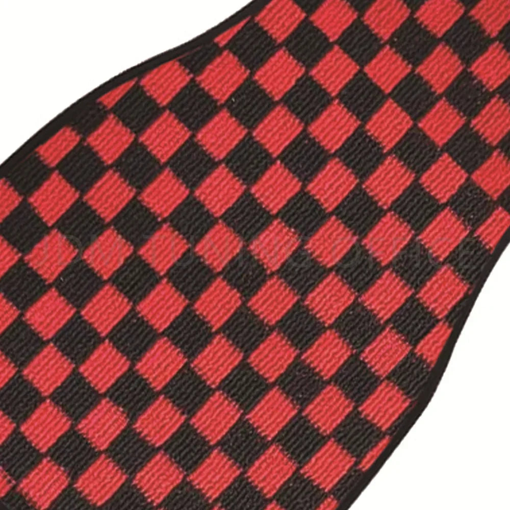 4PCS Dadu Dice Car Floor Mats - Checkered Anti-Slip Carpet Foot Pad Set