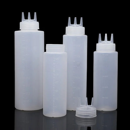 3-Head Squeeze Sauce Bottle – Multi-Nozzle Condiment Dispenser for Precise Seasoning & Kitchen Use