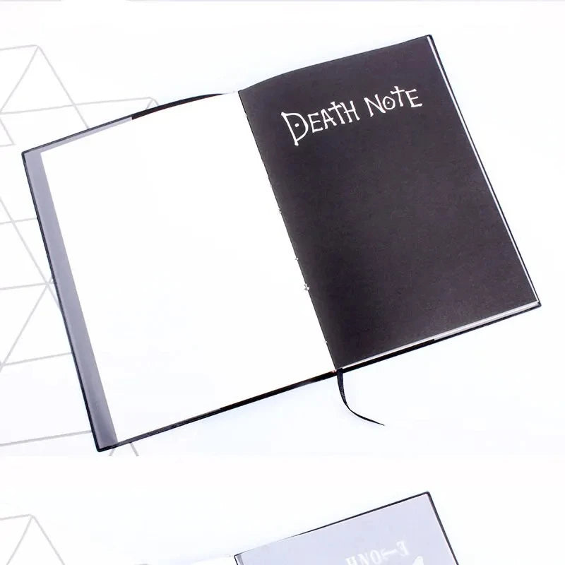 A5 Anime Notebook Set – Leather Journal, Feather Pen, Animation Art Writing Notepad, Christmas Gift