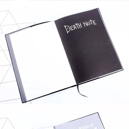 A5 Anime Notebook Set – Leather Journal, Feather Pen, Animation Art Writing Notepad, Christmas Gift