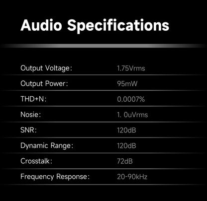 HiBy W3 II/W3 GEN 2 Type C USB DAC Dongle - Wireless Bluetooth Decoder, Headphone Amplifier, AMP, CarPlay, NFC, CVC Mic for Android & iOS