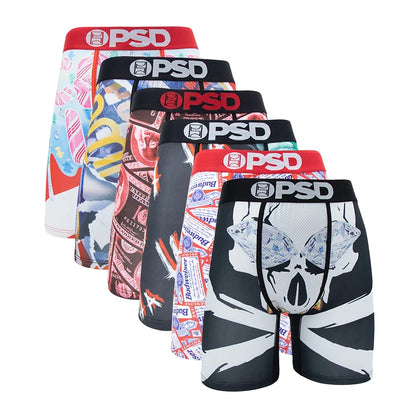 6Pcs Fashion Print Men’s Underwear – Boxer Briefs, Sexy Panty Lingerie, S-XXL Size Range, Comfortable Boxershorts