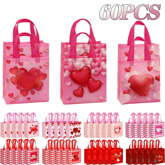 Valentine's Day Non-Woven Tote Bag: Waterproof Gift Packaging for Valentine's Day Gift Decoration