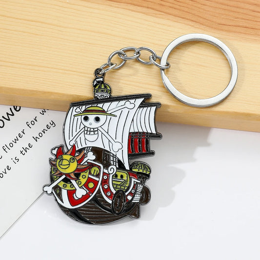 One Piece Anime Keychain – Monkey D. Luffy Pirate Metal Pendant for Bags, Backpacks & Gifts