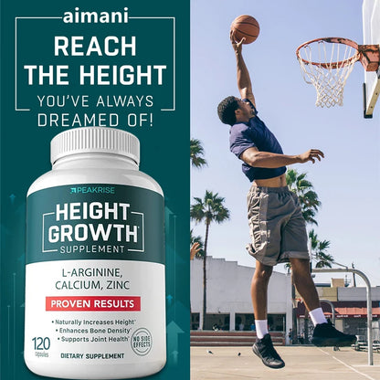 Calcium & Vitamin D3 Zinc Supplement — Promotes Bone Growth & Strength | Natural Height Support for Children