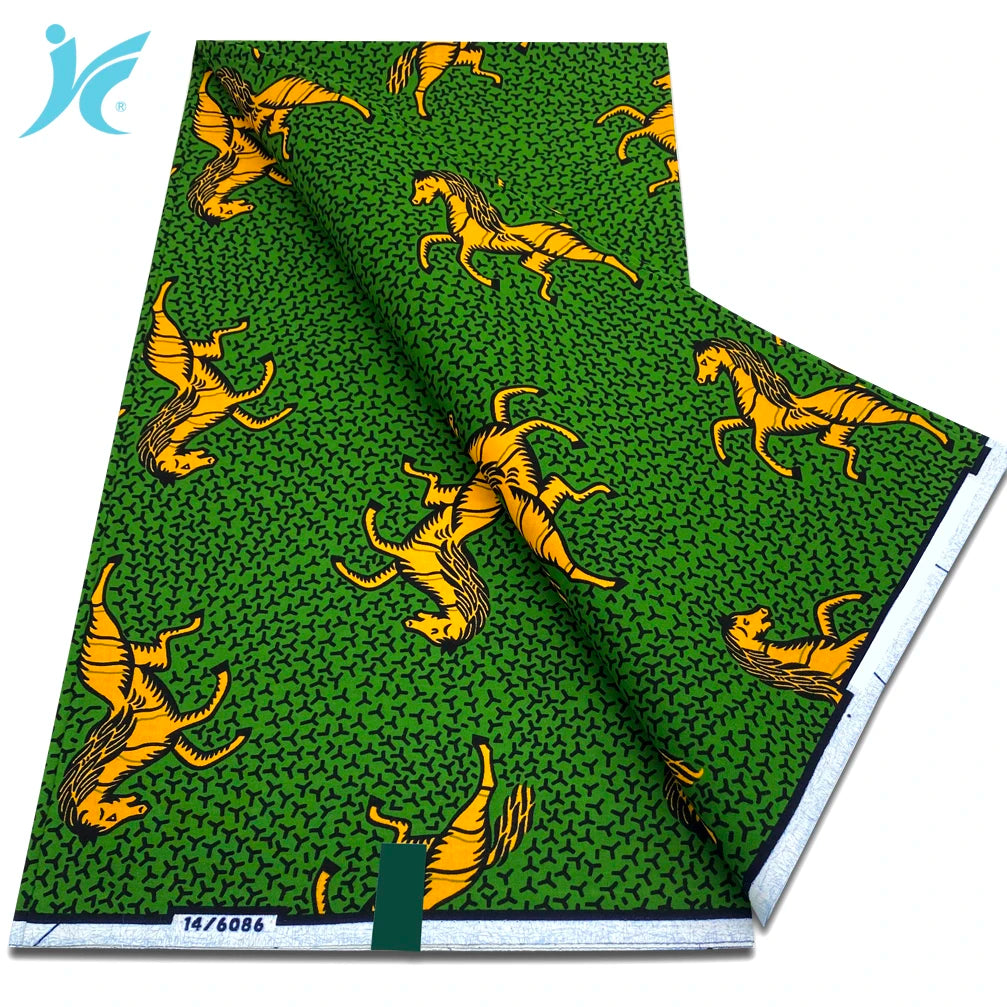 Classic African Wax Fabric - 100% Cotton Soft Ankara Pagne for Women's Dresses