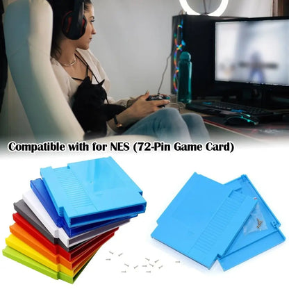 NES Game Cartridge Replacement Shell - Durable Plastic Protective Game Card Case Cover