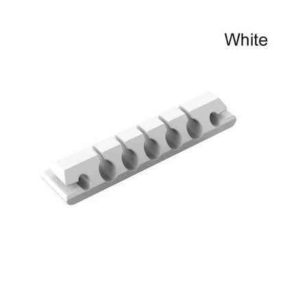 Silicone Cable Holder Organizer - Flexible Cord Management Clips for USB Wires, Earphones, Mouse & Keyboard Cables