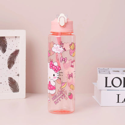 800ML Hello Kitty Water Cup — Kawaii Kuromi, Melody & Cinnamoroll Pop-Up Outdoor Bottle, Large Capacity, Perfect Kid Gift