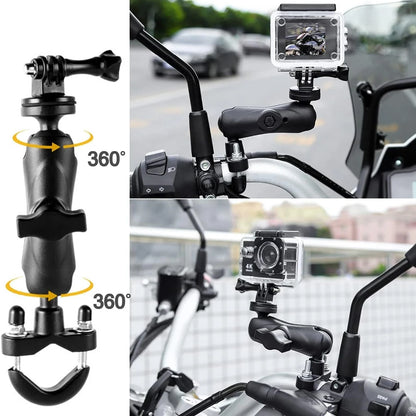 Motorcycle Handlebar & Mirror Mount – GoPro 13/12/11/10/9, Insta360, SJCAM & DJI Osmo Action Camera Bicycle & Bike Bracket Accessories Holder