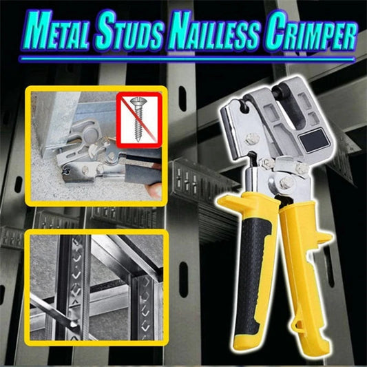 Metal Stud Crimper - Aluminum Alloy Ceiling Punching Pliers, Plaster Drywall Tools for Fastening Metal Double Handed Keel