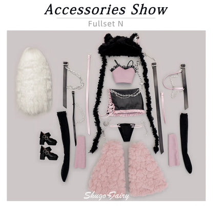 Celia N Y2K Baddie 1/4 BJD Doll – Fullset Pastel Punk Pink Cyber Style, Sweet Honey Girl ShugaFairy Collectible Figure