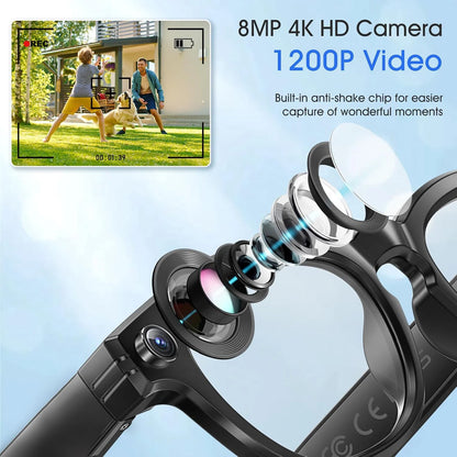 800W AI Smart Camera Glasses – Men Color-Changing Smart Sunglasses, Photo & Video Recording, Translation, Waterproof Call & Smart Wearable Eyewear
