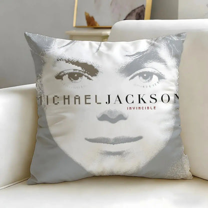 Michael Jackson Cushion Cover - Soft, Easy-Wash Decorative Pillowcase for Sofa, Bed, Office & Travel