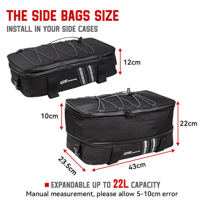 Motorcycle Luggage Bags: Additional Bags for BMW GS 1200 LC Adventure 2013-2017, R1250GS, R1200GS Adventure - Top Pack