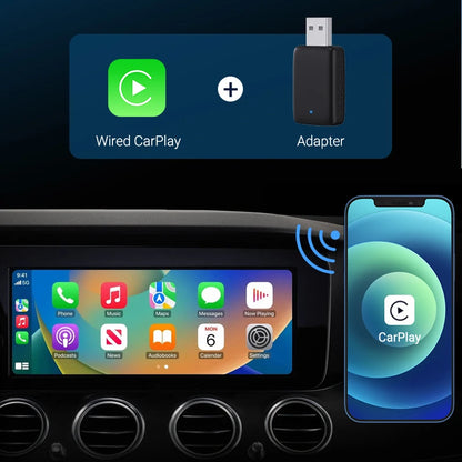 2025 Wired to Wireless CarPlay 2 in 1 Mini Adapter – Android Auto Smart Box, Plug & Play, OTA Update, Universal Compatibility