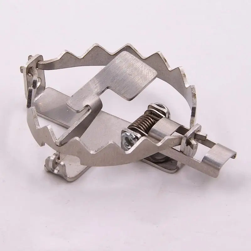 Mini Mouse Trap Keychain - Stainless Steel Clip Key Ring, Novelty Bag Charm, and Creative Gift Accessory