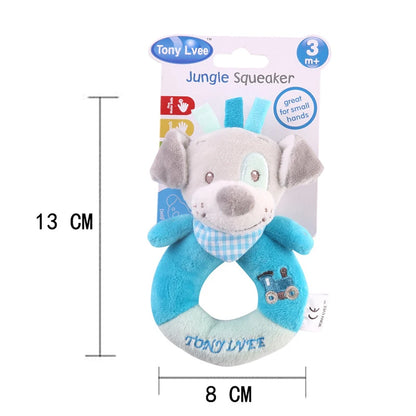 Baby Plush Rattle Crib Mobile – Cartoon Animal Bed Bell Toys for 0-12 Months, Infant Toddler Early Educational Newborn Gift