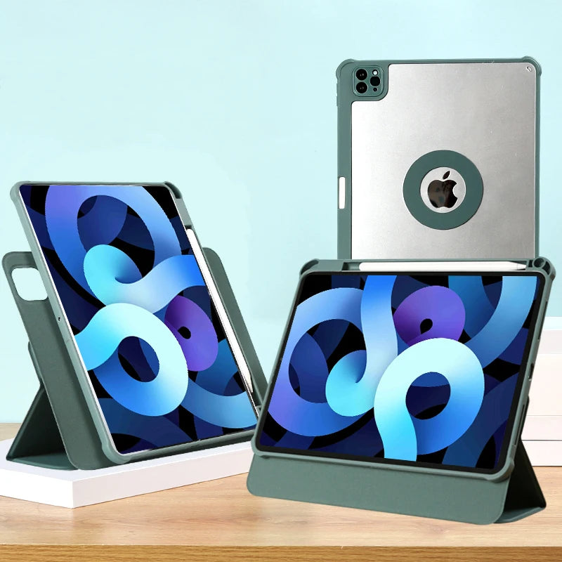Magnetic 360° Detachable Back Cover Case for iPad Air 4/5 (10.9") & iPad Pro 11", 12.9" – Compatible with iPad A16 10th & 11th Gen