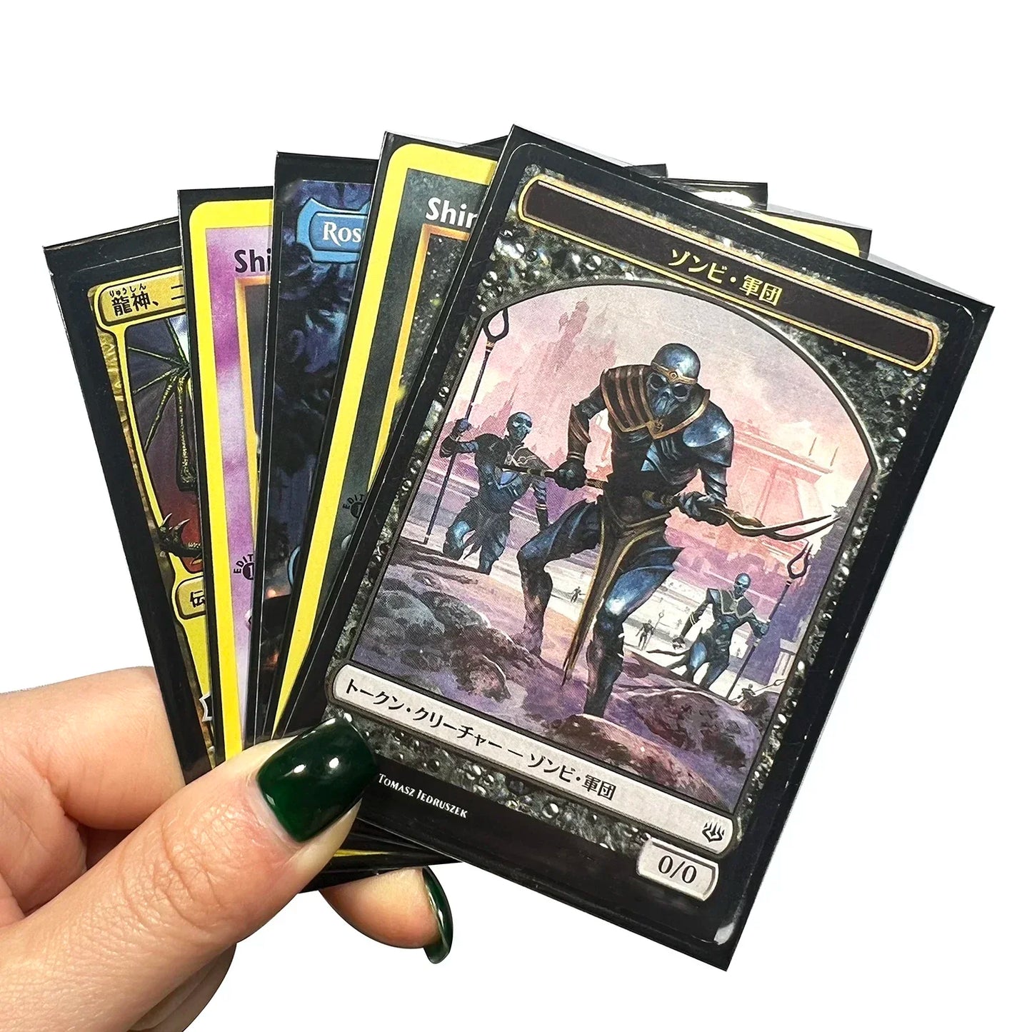 60PCS Standard Card Sleeves 66x91mm — Tortoise Great Wave Design Protectors for TCG, MTG, Pokémon