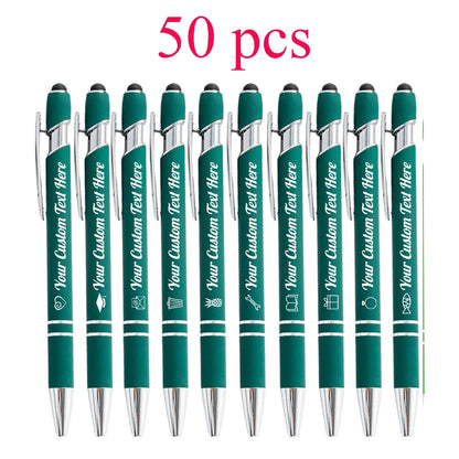 Customized Ballpoint Pen with Stylus - Personalized Metal Name & Logo Pen for Business, Graduation & Gifts
