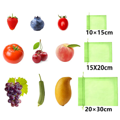 100 Fruit Protection Bags - Pest Control, Anti-Bird Garden Netting, Strawberry & Grapes Mesh Bags, Plant & Vegetable Grow Bags