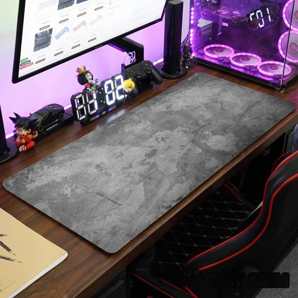 Large 900x400mm XXL Overlock Desk Mat – Grey Gaming Mouse Pad & Keyboard Mat for Desktop Accessories