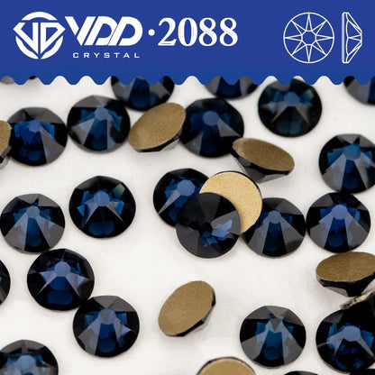 VDD Non Hot Fix Crystal Nail Art Rhinestones - 2088 Flower Flatback Gems for DIY Nail Decorations