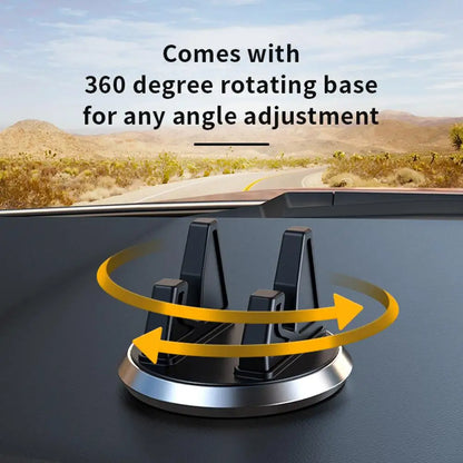 360-Degree Car Phone Holder Mat Pad | Anti-Slip Dashboard Stand for Phone & GPS | Bracket for iPhone