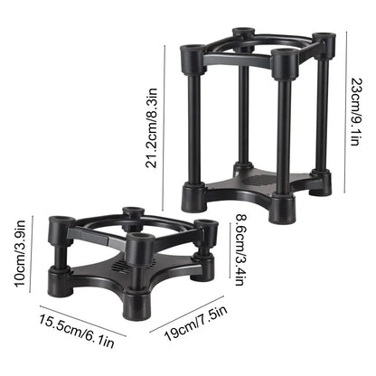 Desktop Speaker Stands – Removable Shock Absorber Monitor Audio Brackets for 5/6/8-Inch Speakers