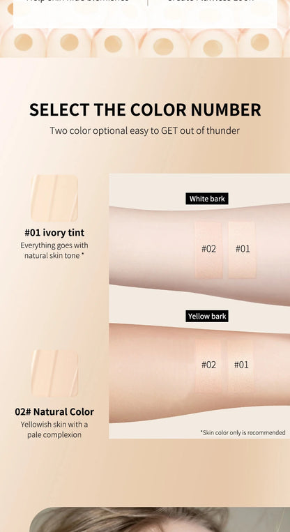 Ocheal 30g CC Cream Foundation – Waterproof Concealer, SPF 50+ Moisturizing Sunscreen, Long-Lasting Brightening Makeup Primer