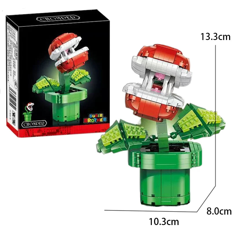 Super Mario Bros Building Block Figures – Mario, Luigi, Yoshi & Bowser Toy Set for Kids