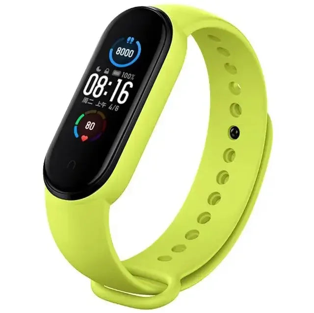 Silicone Watch Strap for Xiaomi Mi Band - Adjustable Replacement Wristband for Mi Band 3 4 5 6 7 Smartwatch
