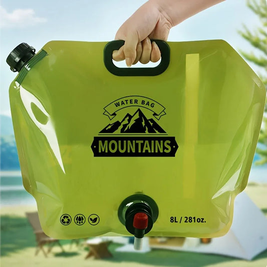 Collapsible Camping Water Container - Reusable Foldable Water Jug with Spout for Hiking & Outdoor Use