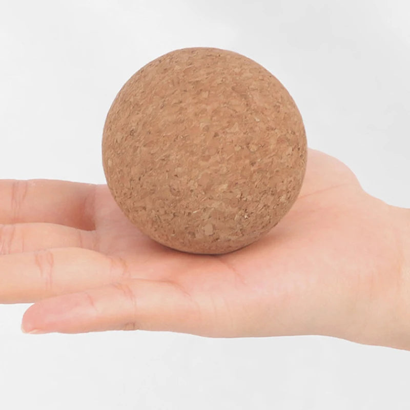 Cork Massage Ball — Back & Foot Myofascial Therapy for Muscle Relaxation, Tension Release & Trigger Point Massage
