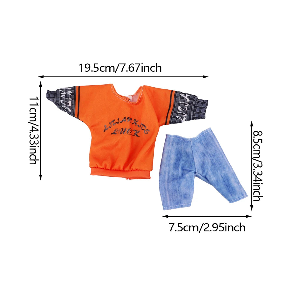 30cm Ken Doll Clothes – Pop Suit Top & Pants Outfit for Boys, Holiday Gift Doll Accessories