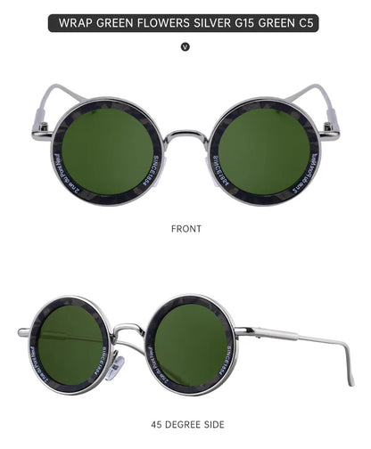 Round Steampunk Sunglasses — Vintage Punk Retro Fashion Glasses for Men & Women