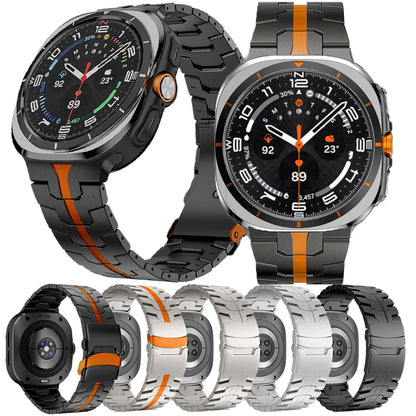 Stainless Steel Strap for Samsung Galaxy Watch Ultra 2025 – Metal Correa Band 47mm No-Gap Bracelet for Men